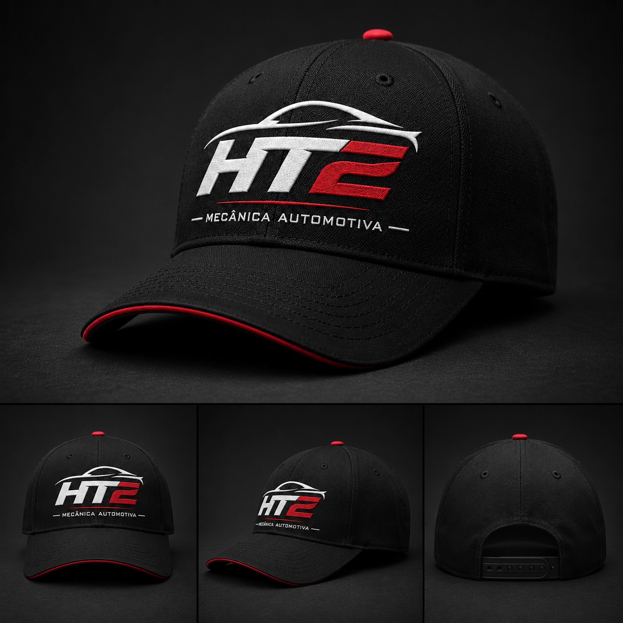 Boné com logo HT2 Mecânica Automotiva